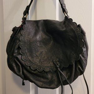 Leather shoulder bag